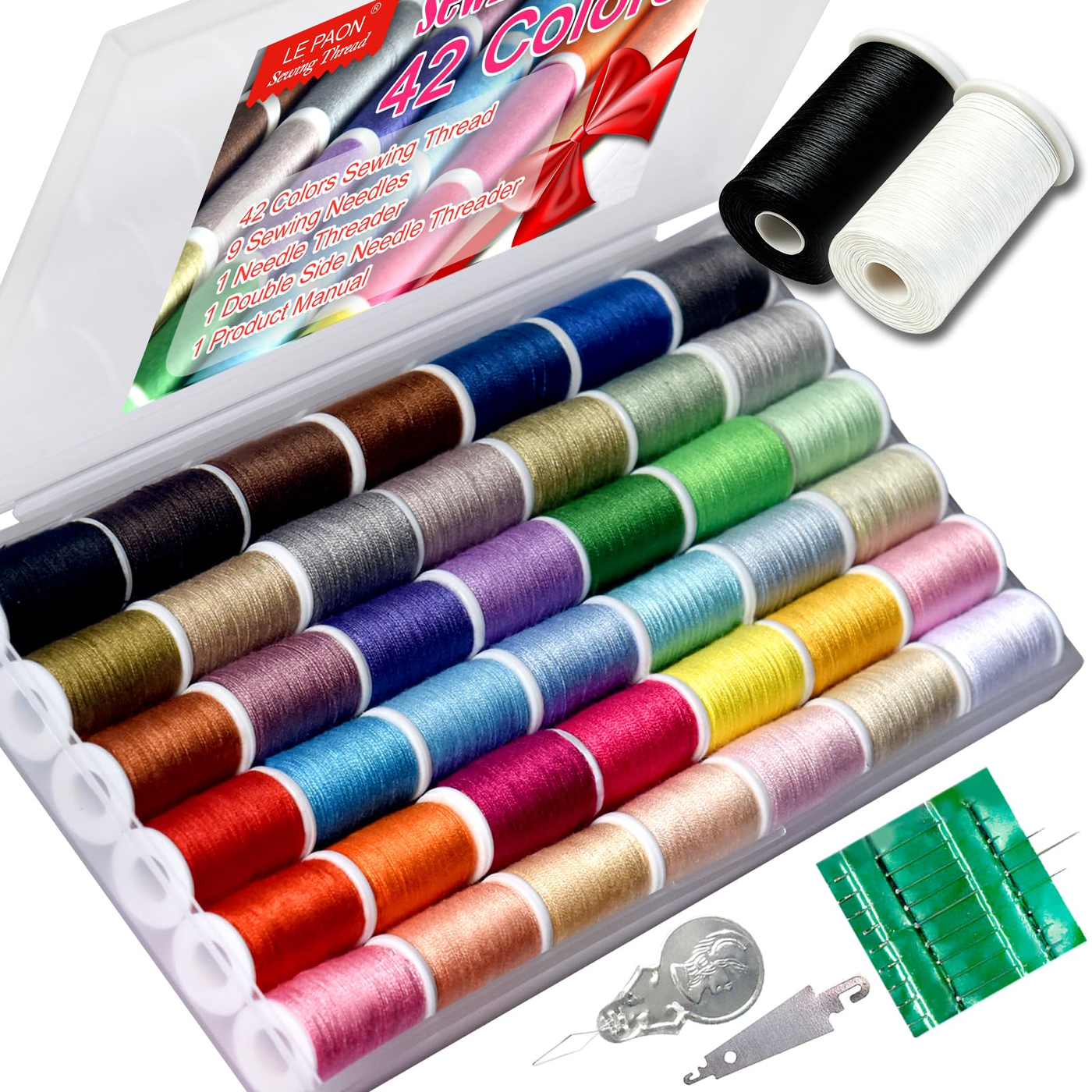 Thread Spool Set Black-White-Gray Trio product photo